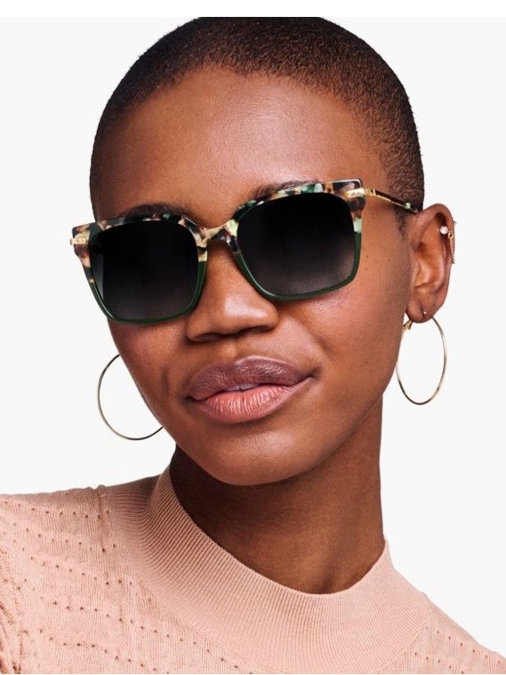 Warby Parker Vela Aventurine Tortoise w/ Polished Gold Sunglasses Frame Only